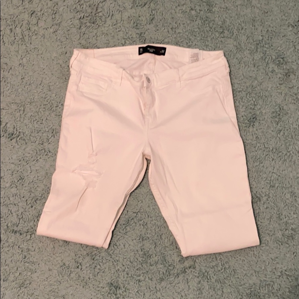 White hollister jeans